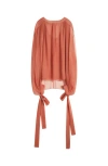 Lanvin Gathered Blouse In Silk Crepon