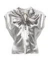 Lanvin Sleeveless Metallic Top In Gray