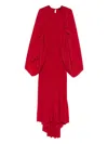 Lanvin Gathered Maxi Dress In Red