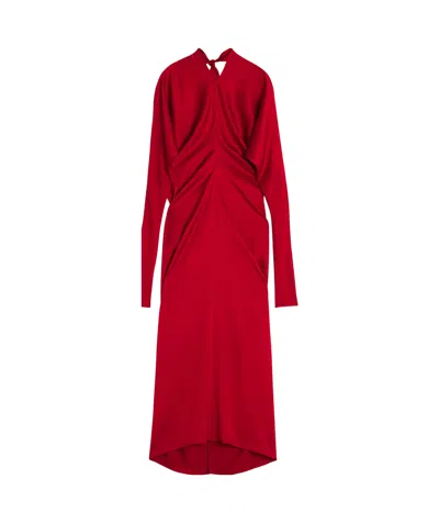 LANVIN LANVIN DRAPED V-NECK DRESS