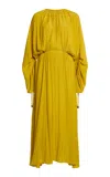 Lanvin Gathered-waist Midi Dress
