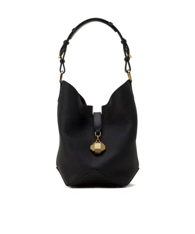 LANVIN GEOMETRIC-DETAIL BUCKET BAG