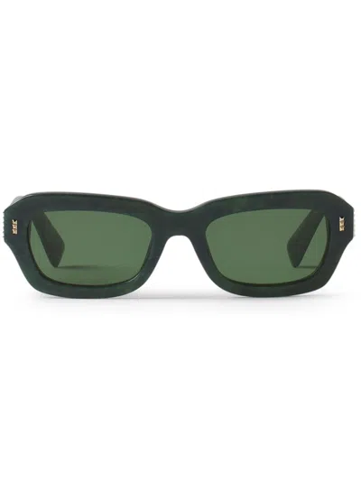 Lanvin Geometric-frame Sunglasses In 绿色