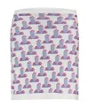 Lanvin Geometric-monogram Knitted Mini-skirt In White