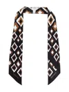 Lanvin Geometric-pattern Silk Scarf In Black