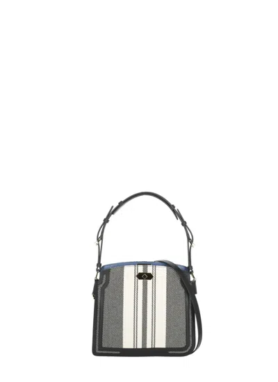 Lanvin Geometric Patterned Structured Compagnon Bag In Black
