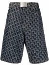 LANVIN GEOMETRIC-PRINT BERMUDA SHORTS