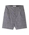 Lanvin Grey Geometric Pattern Shorts With Side Pockets In Gray