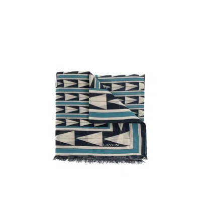 LANVIN LANVIN GEOMETRIC WOOL SCARF