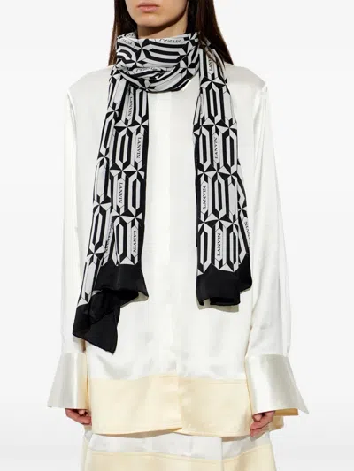 Lanvin Geometric-print Scarf In Multi