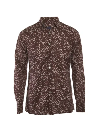 Pre-owned Lanvin Geometric-print Shirt In Red