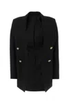 Lanvin Double-breasted Wool Blazer In Blue