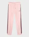 LANVIN GIRL'S LOGO-PRINT TRACK SUIT PANTS