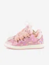 Lanvin Kids Pink Lace-up Sneakers In Pink