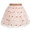 LANVIN GIRLS PINK TULLE EMBROIDERED SKIRT