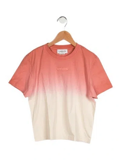 Pre-owned Lanvin Kids' Girls' Printed Short Sleeve T-shirt In Orange