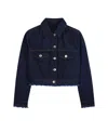 Lanvin Girls' Short Denim Jacket - Little Kid, Big Kid In Black