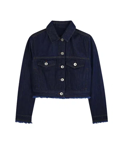 Lanvin Girls' Short Denim Jacket - Little Kid, Big Kid In Black