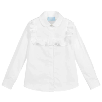 Lanvin Babies' Girls White Cotton Blouse