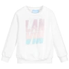 LANVIN GIRLS WHITE LOGO SWEATSHIRT