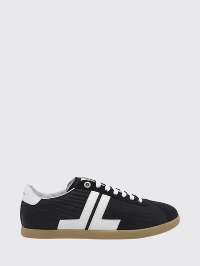 Lanvin Glen Quilted Monogram Nylon Sneakers With Leather Details In Black