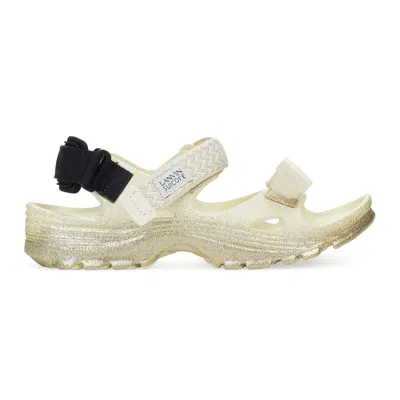Lanvin Gold/beige X Suicoke Wave Lacets Curb Sandals In Multi
