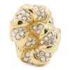 Lanvin Melodie Embellished Bow Detailed Ring In Gold/crystal