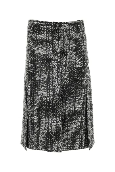 LANVIN TWO-TONE BOUCLÃ© SKIRT