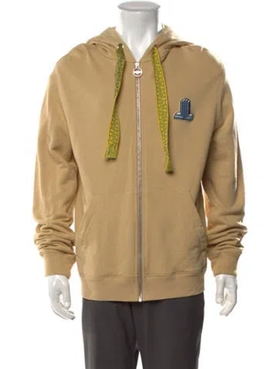Pre-owned Lanvin Graphic Print Crew Neck Hoodie In Neutrals