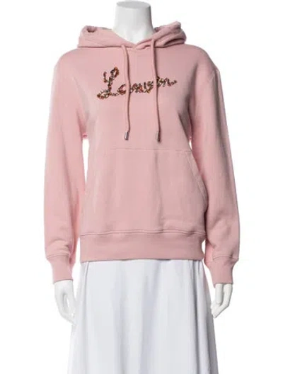 Pre-owned Lanvin Graphic Print Crew Neck Hoodie In Pink