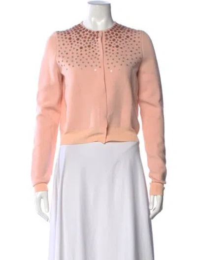 Pre-owned Lanvin Graphic Print Crew Neck Sweater In Pink