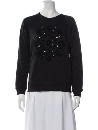 Pre-owned Lanvin Graphic Print Crew Neck Sweatshirt In Blue