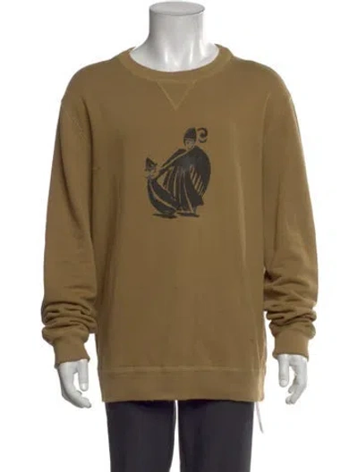 Pre-owned Lanvin Graphic Print Crew Neck Sweatshirt In Green