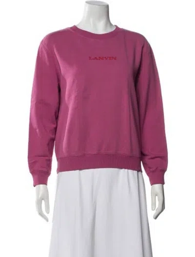 Pre-owned Lanvin Graphic Print Crew Neck Sweatshirt In Pink