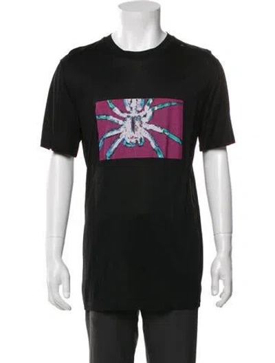 Pre-owned Lanvin Graphic Print Crew Neck T-shirt In Black