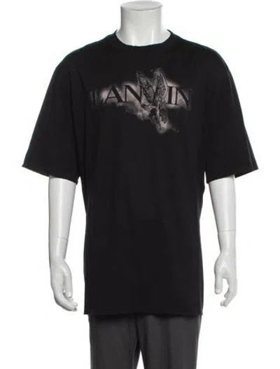 Pre-owned Lanvin Graphic Print Crew Neck T-shirt In Black