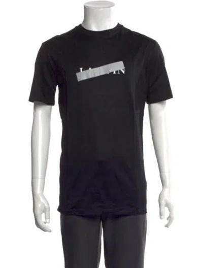 Pre-owned Lanvin Graphic Print Crew Neck T-shirt In Black