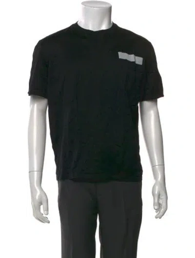 Pre-owned Lanvin Graphic Print Crew Neck T-shirt In Black