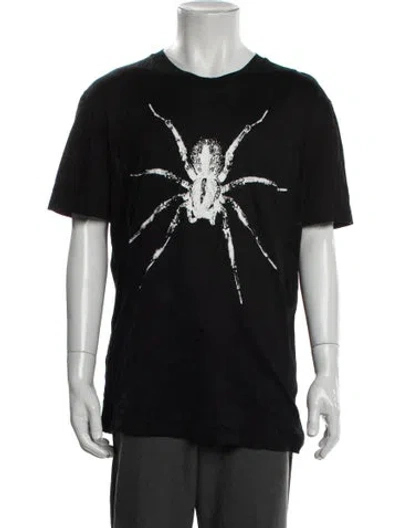 Pre-owned Lanvin Graphic Print Crew Neck T-shirt In Black