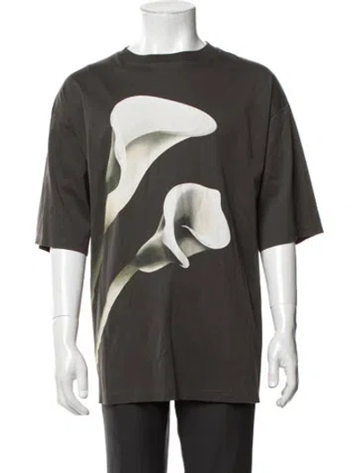 Pre-owned Lanvin Graphic Print Crew Neck T-shirt In Green