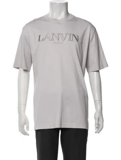 Pre-owned Lanvin Graphic Print Crew Neck T-shirt In Grey