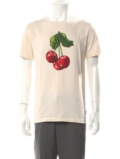 Pre-owned Lanvin Graphic Print Crew Neck T-shirt In Neutral