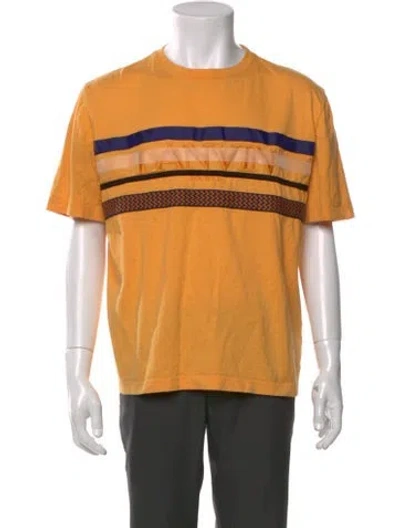 Pre-owned Lanvin Graphic Print Crew Neck T-shirt In Orange