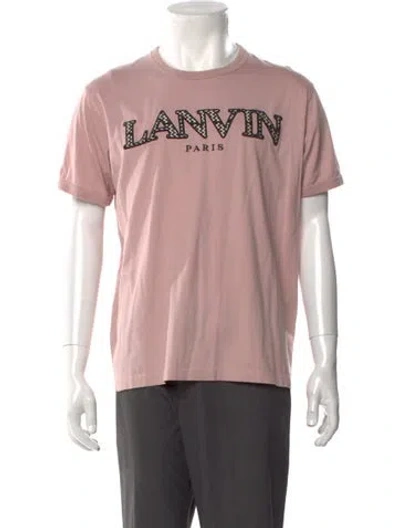 Pre-owned Lanvin Graphic Print Crew Neck T-shirt In Pink