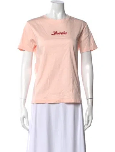Pre-owned Lanvin Graphic Print Crew Neck T-shirt In Pink