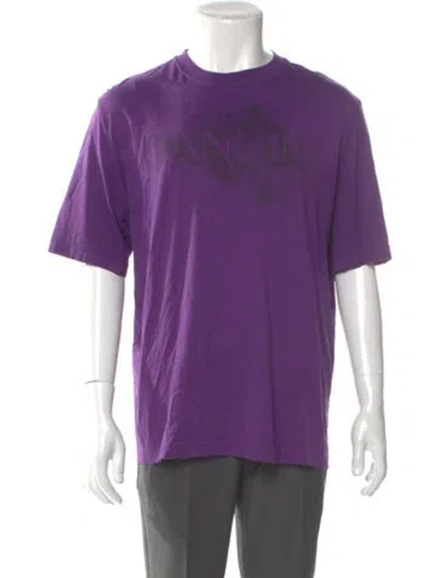 Pre-owned Lanvin Graphic Print Crew Neck T-shirt In Purple