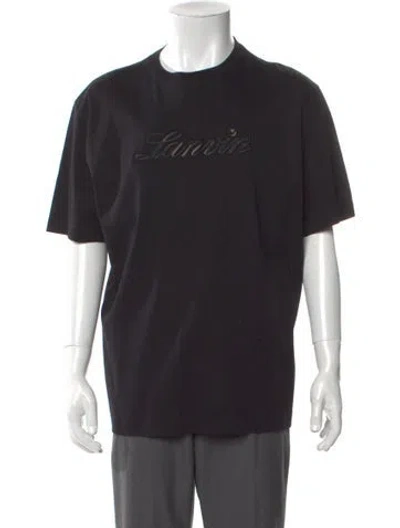 Pre-owned Lanvin Graphic Print Crew Neck T-shirt W/ Tags In Black