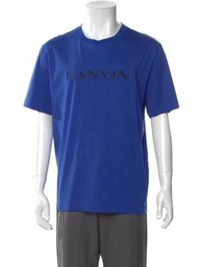 Pre-owned Lanvin Graphic Print Crew Neck T-shirt W/ Tags In Blue