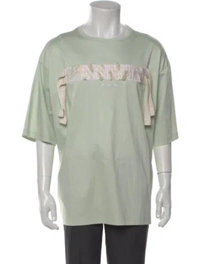 Pre-owned Lanvin Graphic Print Crew Neck T-shirt W/ Tags In Green