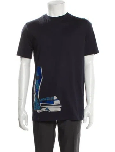 Pre-owned Lanvin Graphic Print Crew Neck T-shirt W/ Tags In Multi